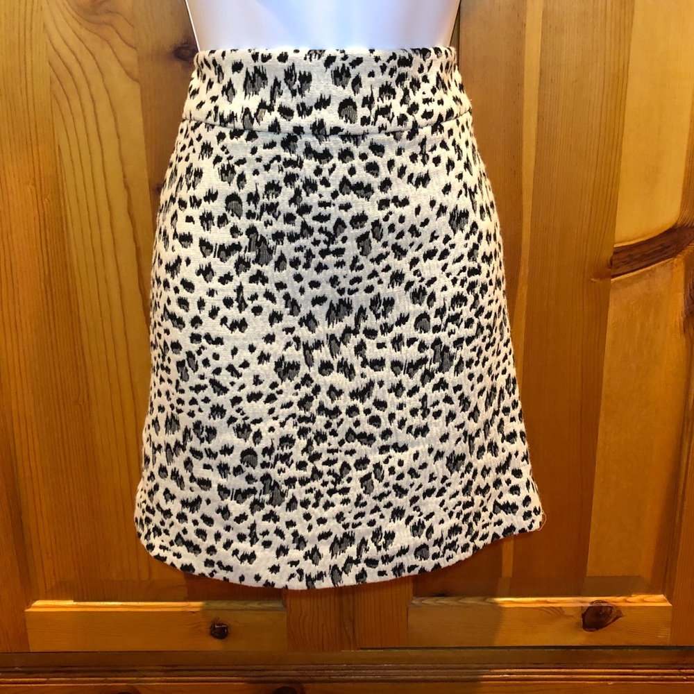 Loft leopard print skirt